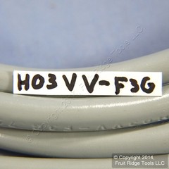 Pacific Mueller H03VV-F3G Gray Flexible PVC Multi-Conductor 300V European Cord