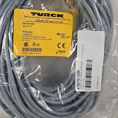 New TURCK RS 4.4T-25 Cordset U2127-24 M12 Male Straight Flying End Connector 25M