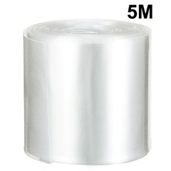 PVC Heat Shrink Pipe Tube 50mm Flat Width for 18650 5M Clear