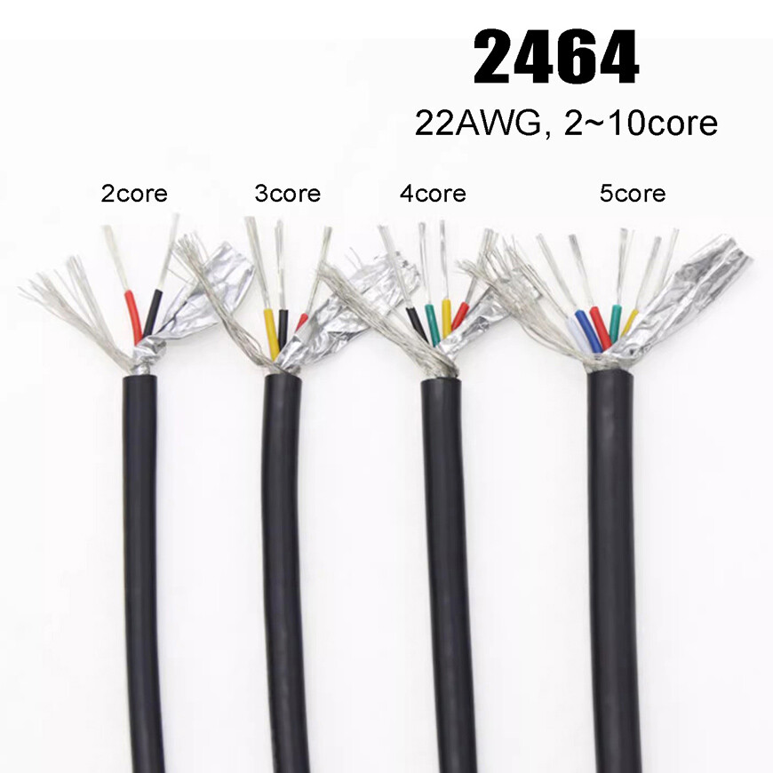 22AWG 2-25core Multicore Screened Shielded Cable, Al Foil Braided Control Cable