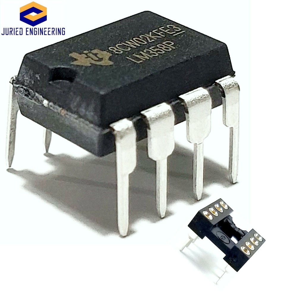 1PCS LM358P LM358 Dual Operational Amplifier and Machined Sockets DIP-8 IC