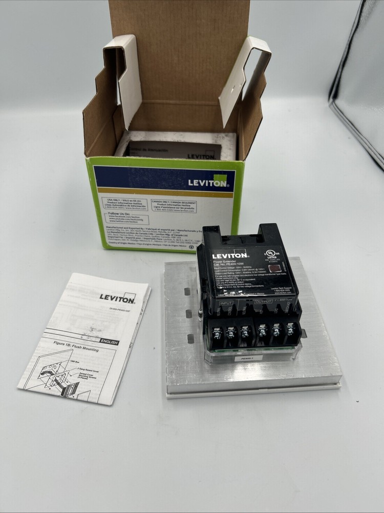 Leviton PE100-10W Power Extender White Lighting Control Module Open Box