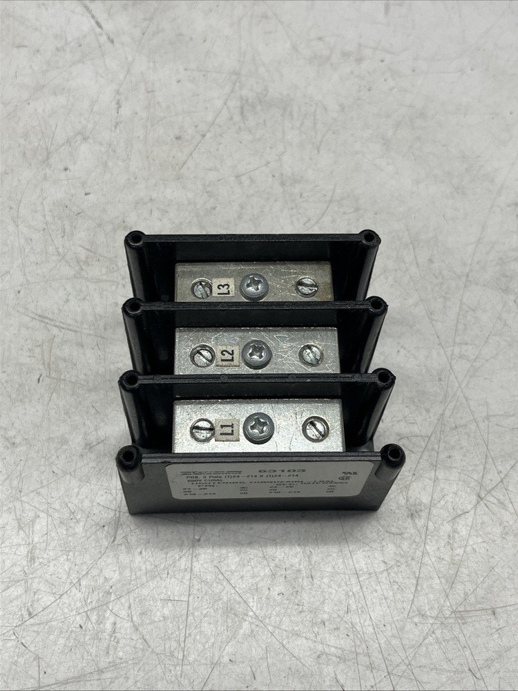 Mersen Ferraz Shawmut 63103 Power Distribution Block 3 Pole 600V