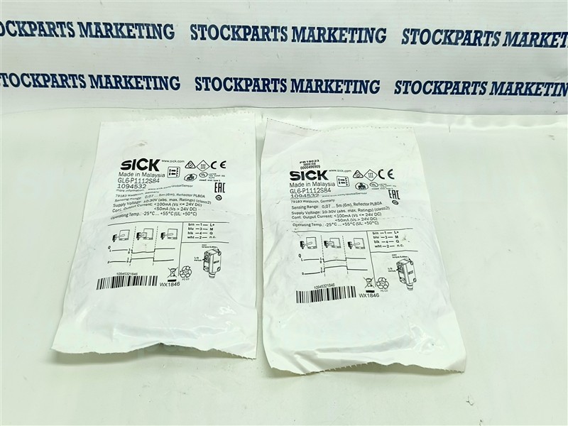 Lot 2pcs. Sick GL6-P1112S84 1094532 Photoelectric Switch Sensor NNB