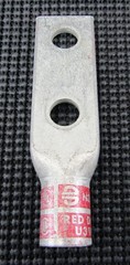 BURNDY YA31-2LN 350CU TWO-HOLE RED DIE COMPRESSION LUG – NEW NO BOX