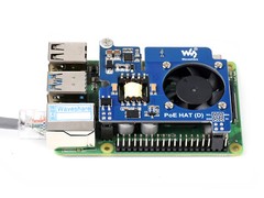 Waveshare Power over Ethernet HAT (D) for Raspberry Pi 3B+/4B 802.3af-compliant