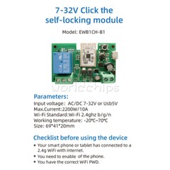 1/2/4Channel Smart WiFi Bluetooth Wireless Relay Switch Module DC7-32V/AC85-250V