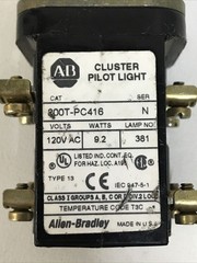 Allen Bradley 800T-PC416 Ser. N Cluster Pilot Light 120 VAC 800TPC416 Lamp 381