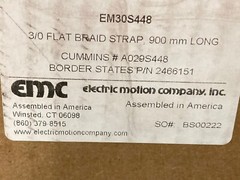 BRAIDED FLAT GROUND STRAP Approx 36 3/16″ x 1-1/4″ Tinned Copper 3/0