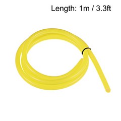 Silicone tube, 6mm ID x 8mm OD 1m rubber tube for transfer pump yellow