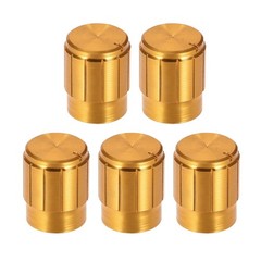 5pcs Potentiometer Knob Gold Tone Rotary Knob 13mm x 17mm Volume Control Knob