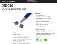 5pcs Power INDUCTOR, SHIELDED, 100UH, 0.86A, SMD Eaton DR1030-101-R