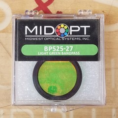 Midwest Optical BP525-27 Light Green Bandpass Filter – NEW