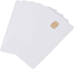 Plastic cards blank cards chip card ATMEL AT24C02 chip PVC white glossy