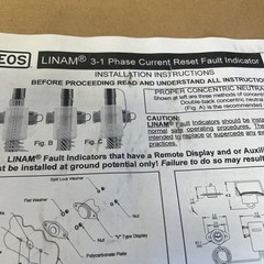 EOS LINAM Three Phase Current Reset Fault Indicator 3CRV1000X1! $0 Ship To USA!