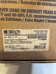 BRADY HX-2000-2-WT 100 Labels Per Roll
