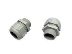 Bimed BM-17 Cable Gland M32x1.5 18-25mm Cable, Polyamide, RAL7035 Gray, LOT OF 2