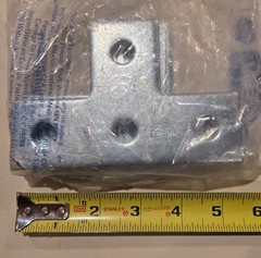 LOT of 8 Fastenal 48671: 5-3/8″ x 3-1/2″ Zinc Finish 4-Hole Tee Plates