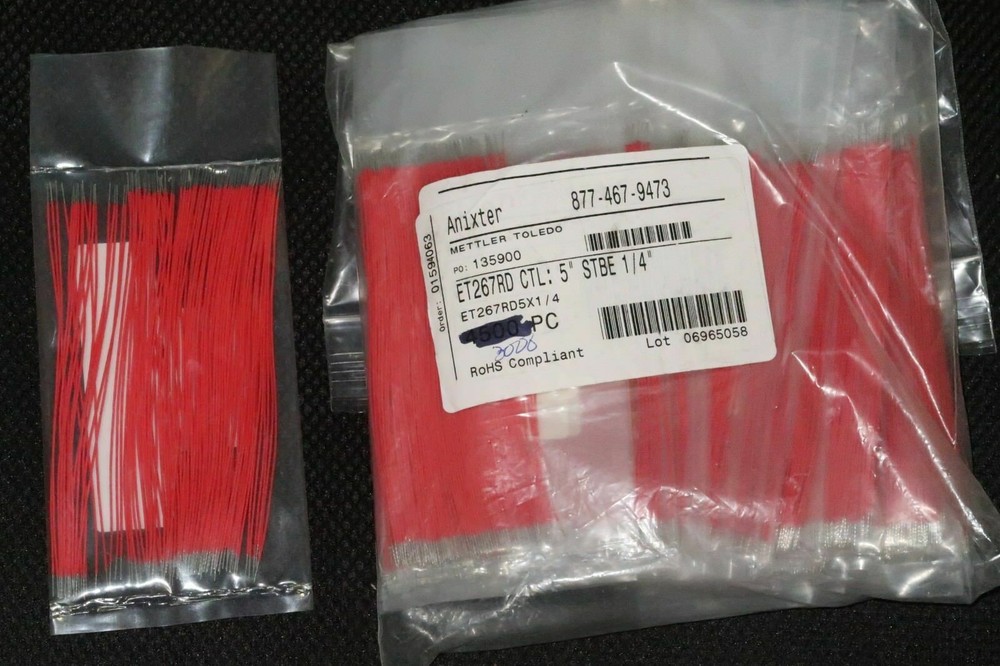 WIRE 26AWG TFE TW RED ET-26 (7) 200c 250v cut to 5″, 1/4″ strip and tin each end