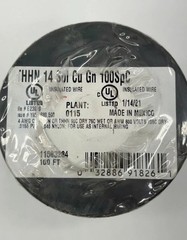 Southwire 600v Green THHN 14 Gauge Solid Wire, 100′ Single Wire Spool New