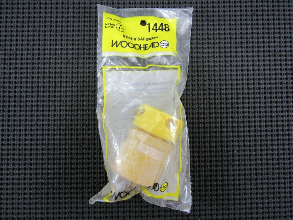 Woodhead Molex 1448 20A 250V Nema 6-20P Super Safeway Plug – Factory Sealed