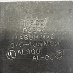 Ilsco Breaker Terminal Lug D2242 TA800MA2 3/0-400MCM, AL9CU