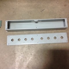 industrial machine press 8 swirch hoffman enclosure E8PBG metal 21 x 3 x3 used