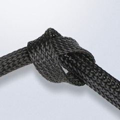 PET Braided Sleeving Loom Wire Sleeving Cable Sheathing Cotton Yarn Black