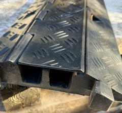 Cable Protector 2 Channel- W/Lid- Supports Vehicular Traffic 12000 LBS per Axle