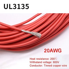 20AWG Flexible Silicone Wire Cable 8 Colours, HIGH TMPE 200℃, Tinned Copper Wire