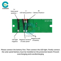 3.2V 3.7V Radar Human Body Sensor Solar Light Circuit Board Street Light Driver