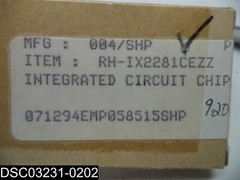RH-IX2281CEZZ Sharp Electronics Integrated Circuit 071294EMP058515SHP