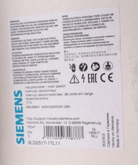 SIEMENS 3LD2517-1TL11 Hauptschalter 3LD 2517-1TL11 E: 04