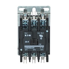 Eaton C25DND330A 30A Contactor, 110-120V, 50/60Hz, 3-Pole