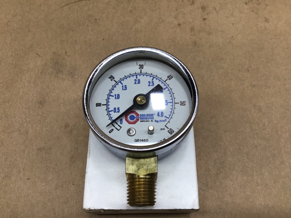Coilhose GB1460 Dial Gauge 2″ Dry 1/4 NPT 0-60 PSI #1052k36iac