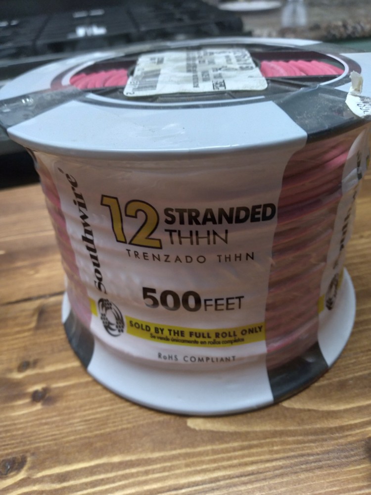 Southwire Solid CU THHN Wire 500 Ft. – Red (11589958)