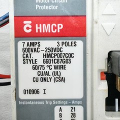 EATON Cutler-Hammer HMCP007C0C Circuit Breaker