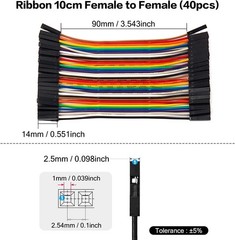 10cm Female to Female Dupont Wire 40 Pcs Jumper Cable