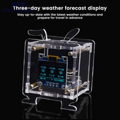 DIY ESP8266 Mini Weather Forecast Electronic Clock Kit 0.96″ OLED Display+Shell