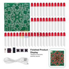 43 LED Flow Light Kit Electronic Windmill DIY Electronic Kit Soldering Practice