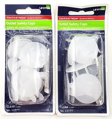 Lot of 14 Packs Leviton 12777 Pack of 12 Clear Receptacle Outlet Safety Caps