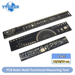 3-Type PCB Ruler Set 15/20/25cm SMD Component Multi-functional Measuring Tool