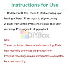 Dual-Button Recording Module 60-sec Voice Recorder DIY Electronic Greeting Card