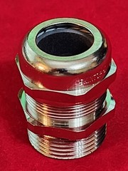 Cable Gland, 1″ NPT, Range 11-21 mm, Nickel-Plated Brass, LAPP SKINTOP Series