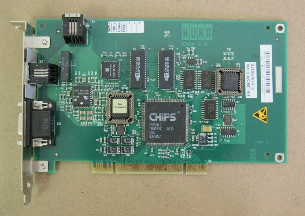 KUKA CIRCUIT BOARD 5.04.058.979/0100 V411.00.022.587 H46, FROM KUKA KR16