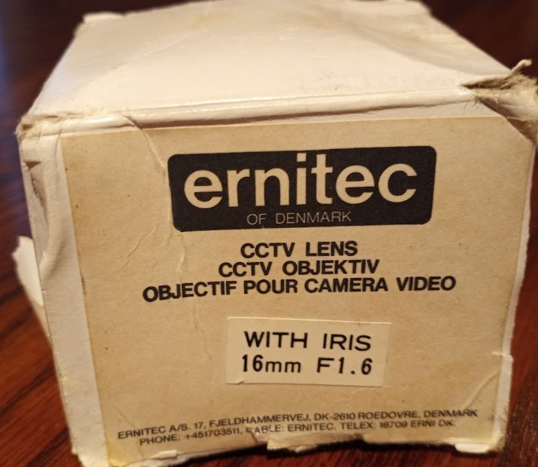 Ernitec of Denmark CCTV With Iris Lens 16MM F1.6 TV Lens (98)