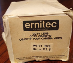 Ernitec of Denmark CCTV With Iris Lens 16MM F1.6 TV Lens (98)