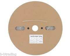 100 Ft 1/8″ ID (3.2mm) Clear Polyolefin 2:1 Heat Shrink Halogen-Free RoHS UL