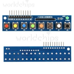 8 Independent Key Button Module With LED Indicator Keyboard Module For Arduino