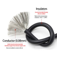30AWG-18AWG High and Low Temperature Wire Flexible Soft Silicone Cable Resistant